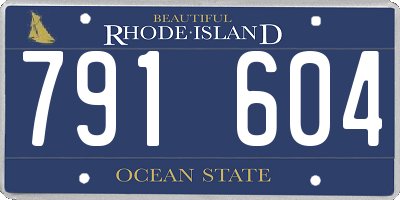 RI license plate 791604