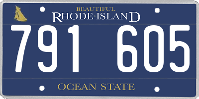 RI license plate 791605