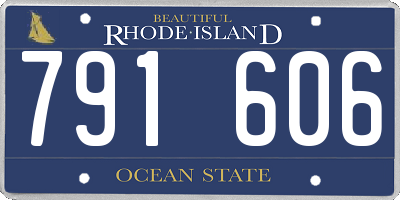 RI license plate 791606