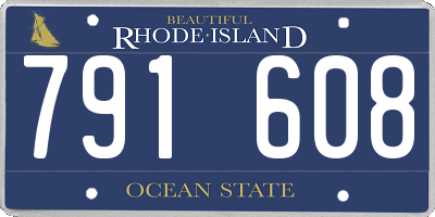 RI license plate 791608
