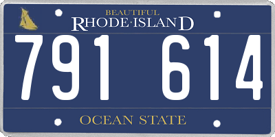 RI license plate 791614