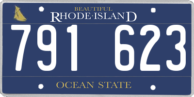 RI license plate 791623