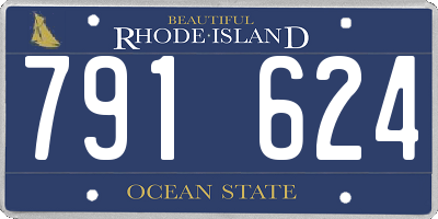 RI license plate 791624