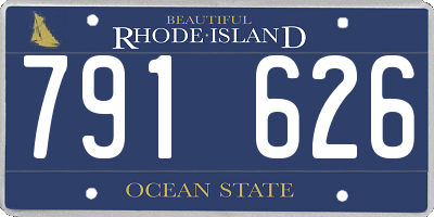 RI license plate 791626