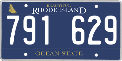 RI license plate 791629