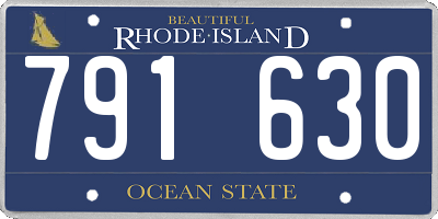 RI license plate 791630