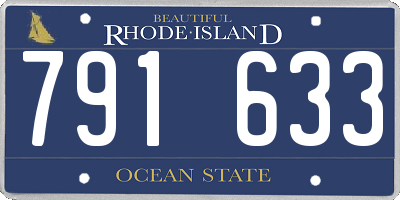 RI license plate 791633
