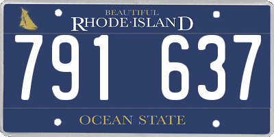 RI license plate 791637