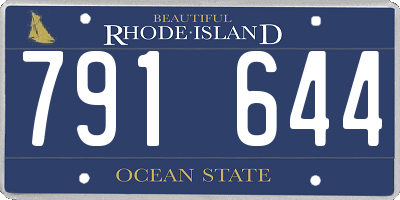 RI license plate 791644