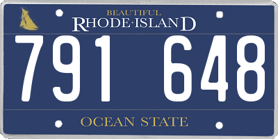 RI license plate 791648
