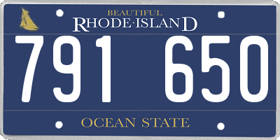 RI license plate 791650