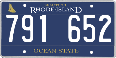 RI license plate 791652