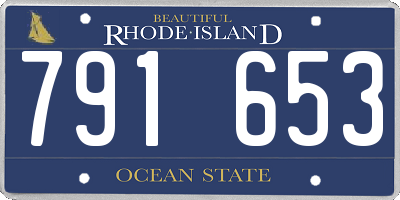 RI license plate 791653