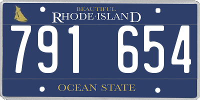 RI license plate 791654
