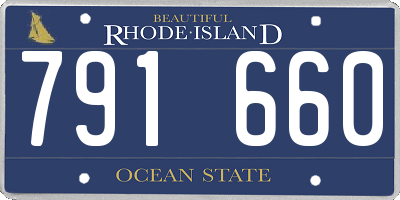 RI license plate 791660