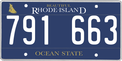 RI license plate 791663