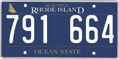 RI license plate 791664