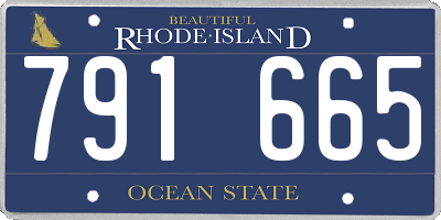 RI license plate 791665