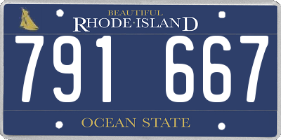 RI license plate 791667