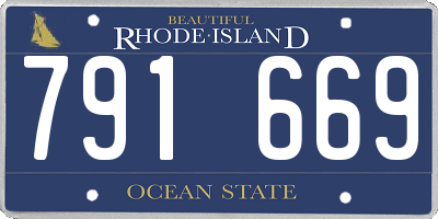 RI license plate 791669