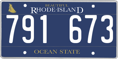 RI license plate 791673