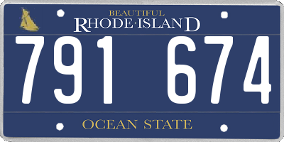 RI license plate 791674