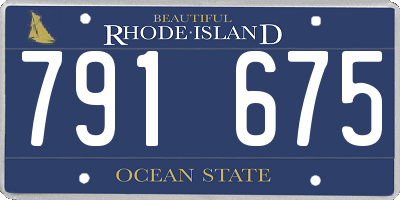 RI license plate 791675