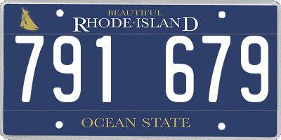 RI license plate 791679