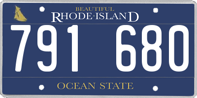 RI license plate 791680