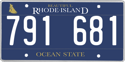 RI license plate 791681