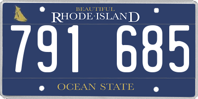 RI license plate 791685