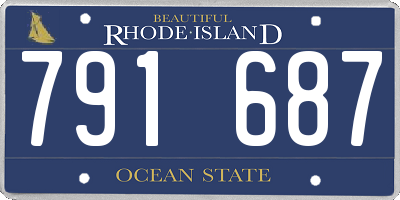 RI license plate 791687