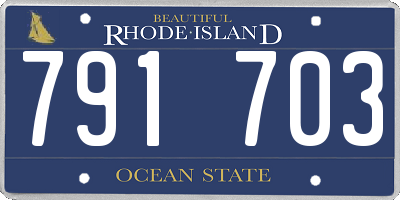 RI license plate 791703