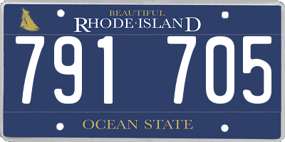 RI license plate 791705