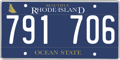 RI license plate 791706
