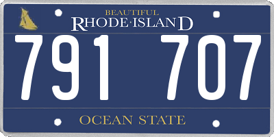 RI license plate 791707