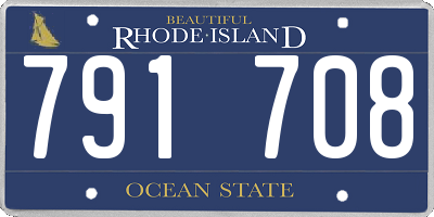 RI license plate 791708