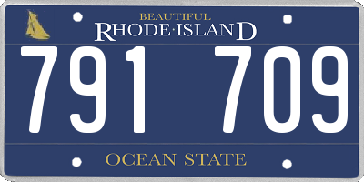 RI license plate 791709