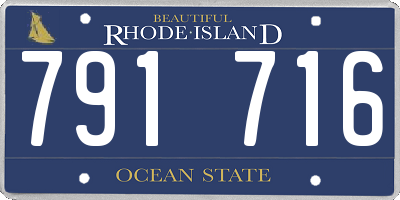 RI license plate 791716