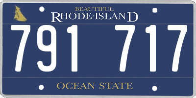 RI license plate 791717