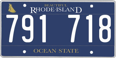 RI license plate 791718