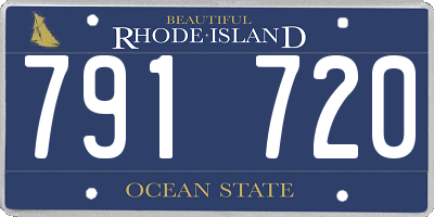 RI license plate 791720