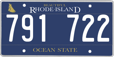 RI license plate 791722