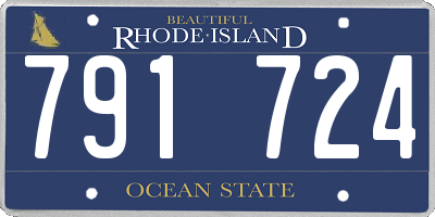 RI license plate 791724