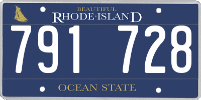 RI license plate 791728