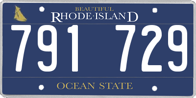 RI license plate 791729