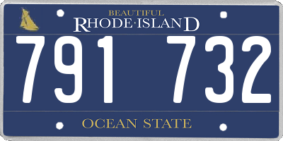 RI license plate 791732