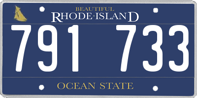 RI license plate 791733