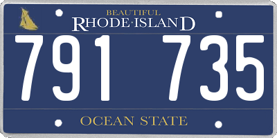 RI license plate 791735
