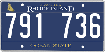 RI license plate 791736